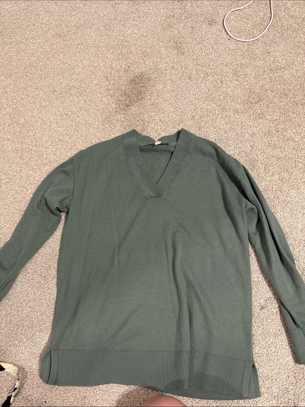 LOFT Green V-Neck Sweater
